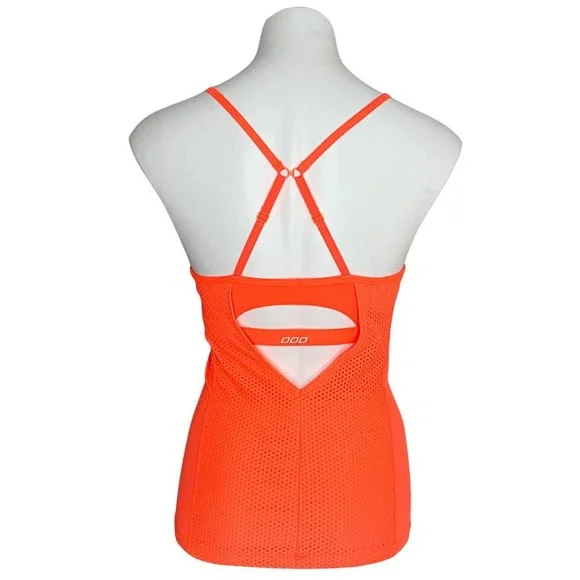 Lorna Jane Mesh-Yoke Keyhole Tank Bra Combo in Washed Coral - Picture 3 of 9